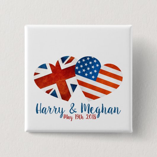 ハリーがMeghanに会った時 缶バッジ (正面)