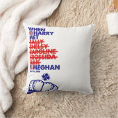 ハリーがMeghanの王室のな結婚式予測できないMerchに会った時! クッション (ブランケット)