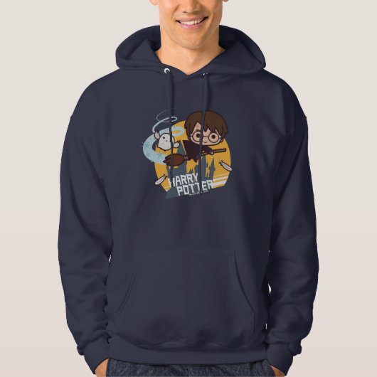 ハリーとヘドウィッグがホグワーツを飛ぶ パーカ (正面)