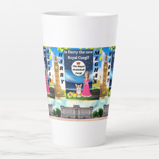 ハリーとメガンおもしろマグカップ カフェラテマグ (正面)