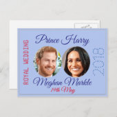 ハリーとメガンの王室の写真結婚のはがき ポストカード (正面/裏面)