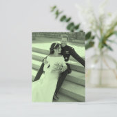 ハリーとメガン結婚のポートレートを様式化 ポストカード (スタンド正面)