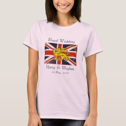 ハリーとメ王室のガ結婚ンの女性のTシャツ Tシャツ (正面)