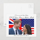 ハリーとメ王室のガ結婚ンを記念して ポストカード (正面/裏面)