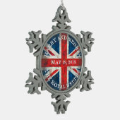 ハリーとメ王室のガ結婚ン スノーフレークピューターオーナメント (左)