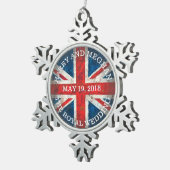 ハリーとメ王室のガ結婚ン スノーフレークピューターオーナメント (右)