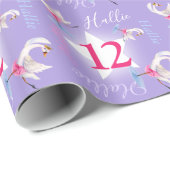 ハリーウォーターカラーバレエ白鳥12th誕生日ラップ ラッピングペーパー (ロールコーナー)