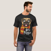 ハリープガーおもしろいPUGオーナーウィザード愛好家 Tシャツ (正面フル)