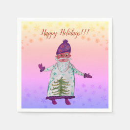 ハリーホリデイズサンタクロウスナプキンズ スタンダードカクテルナプキン