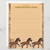 ハリーホース素朴並び紙シート (正面/裏面)