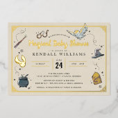 ハリーポッタベビーシャワー招待状 箔招待状 (正面)