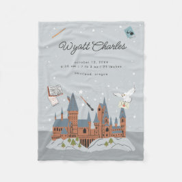 ハリーポッタホグワーツベビー誕生統計 フリースブランケット