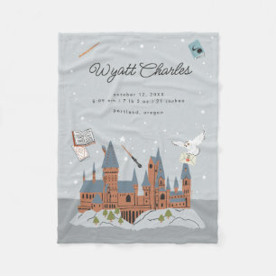 ハリーポッタホグワーツベビー誕生統計 フリースブランケット