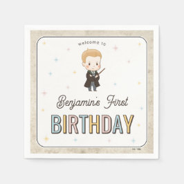 ハリーポッターちびドラコマルフォー魔法使い誕生日 スタンダードカクテルナプキン