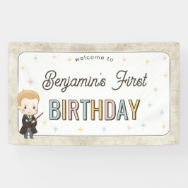ハリーポッターちびドラコマルフォー魔法使い誕生日 横断幕