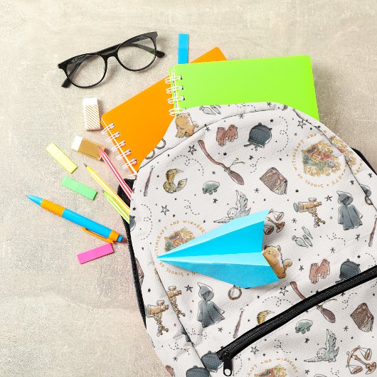 ハリーポッターのアイコンのパターン プリントバックパック