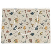 ハリーポッターのアイコンのパターン – ベビーシャワー ラージペーパーバッグ (正面)