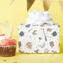 ハリーポッターのアイコンのパターン – 誕生日 ラッピングペーパー