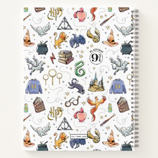 ハリーポッターのアイコンの赤ちゃんシャワー ノートブック (裏面)