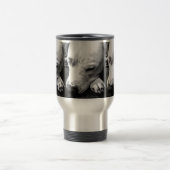 ハリーポッターの傷跡の犬の白いピットブル トラベルマグ (中央)