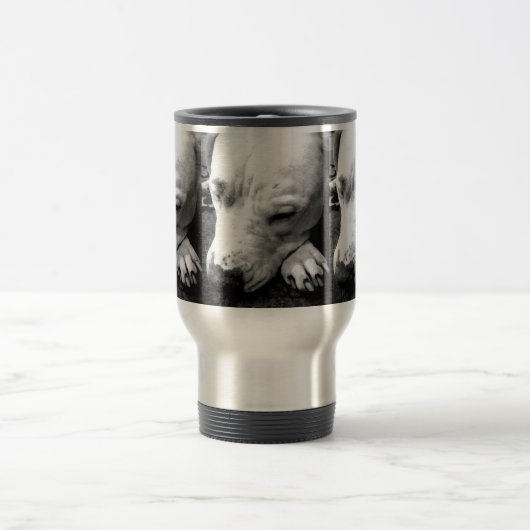 ハリーポッターの傷跡の犬の白いピットブル トラベルマグ (中央)
