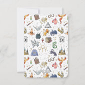 ハリーポッターアイコン赤ちゃんシャワーありがとう 招待状 (裏面)