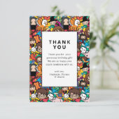 ハリーポッターキャラクターパターン誕生日ありがとう 招待状 (スタンド正面)