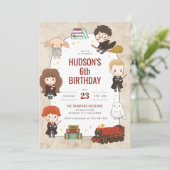 ハリーポッターキャラクターマジカルアーチ誕生日 招待状 (スタンド正面)