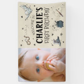 ハリーポッターファースト誕生日へようこそ 横断幕 (縦)