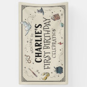 ハリーポッターファースト誕生日へようこそ 横断幕 (縦)