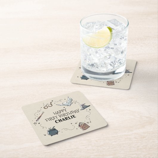 ハリーポッターファースト誕生日 スクエアペーパーコースター (インサイチュ)