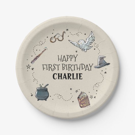 ハリーポッターファースト誕生日 ペーパープレート (正面)