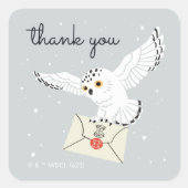 ハリーポッターヘドウィッグ赤ちゃんシャワーありがとう スクエアシール (正面)