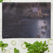 ハリーポッター城 |ホグ素晴らしワーツ湖 キッチンタオル (折り畳み)