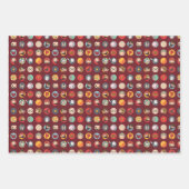 ハリーポッター漫画のアイコンのパターン ラッピングペーパーシート (正面)