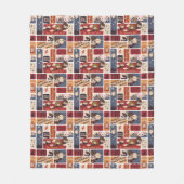 ハリーポッター漫画の情景パターン フリースブランケット (正面)