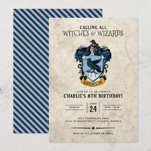 ハリーポッター誕生日  ラベンクロー招待状 招待状