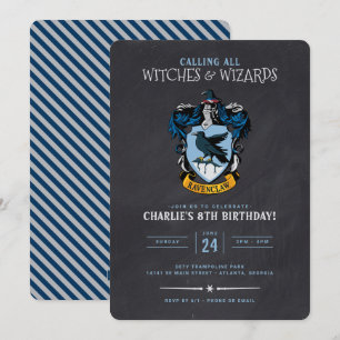 ハリーポッター誕生日   Ravenclaw Chalkboard 招待状