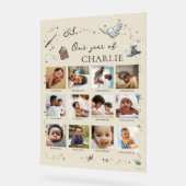 ハリーポッター1回目の誕生日 – 12ヶ月フォトコラージュ アクリルサイン (傾斜)