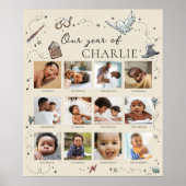 ハリーポッター1回目の誕生日 – 12ヶ月フォトコラージュ ポスター (正面)