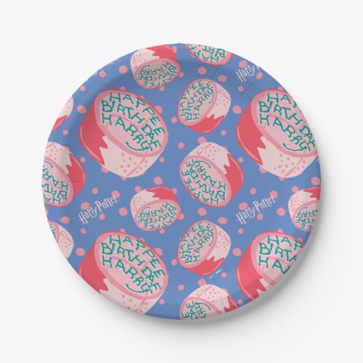 ハリーポッター™お誕生日ケーキパターン ペーパープレート (正面)