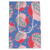 ハリーポッター™お誕生日ケーキパターン ミディアムペーパーバッグ (裏面)