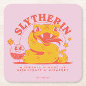 ハリーポッター™ |かわいいスリサーリン™ホグワーツ学校 スクエアペーパーコースター (正面)