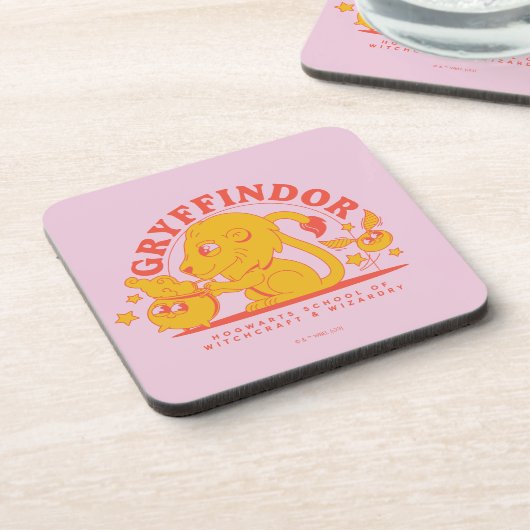 ハリーポッター™ |かわいいGRYFFINDOR™ホグワーツスクール コースター (左側)