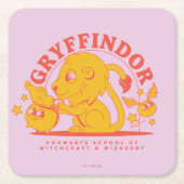 ハリーポッター™ |かわいいGRYFFINDOR™ホグワーツスクール スクエアペーパーコースター (正面)