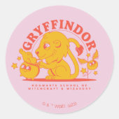 ハリーポッター™ |かわいいGRYFFINDOR™ホグワーツスクール ラウンドシール (正面)