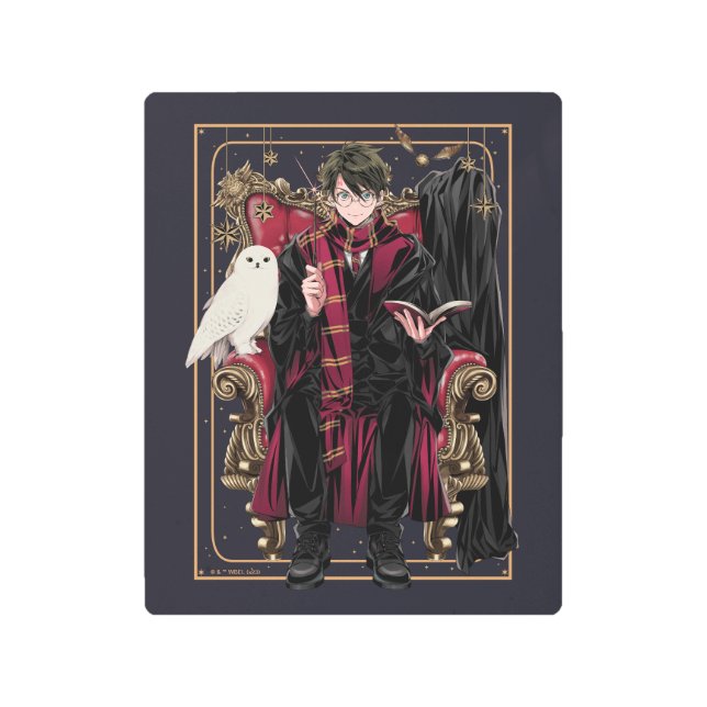 ハリーポッター™ |アニメハリーポッター™着席 メタルプリント (正面)