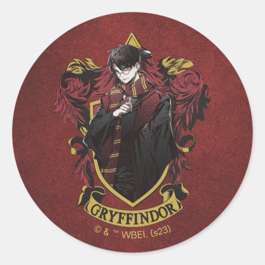 ハリーポッター™ |アニメHARRY POTTER™ Crest ラウンドシール (正面)