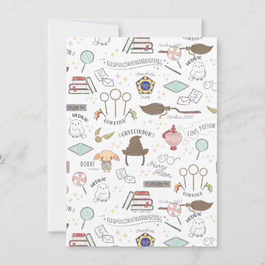 ハリーポッター™キャラクターマジカルアーチ誕生日 サンキューカード (裏面)