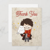 ハリーポッター™キャラクターマジカルアーチ誕生日 サンキューカード (正面/裏面)